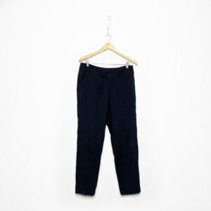 ALL SAINTS Alfie Trouser black cropped wool blend straight relaxed WOMENS 6